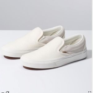 white slip on vans!